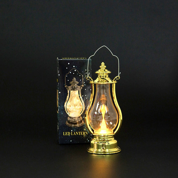 Plastic Electronic Candle Pony Lantern Satchel Lamp Retro Kerosene Lamp With Injection Molding Blow Molding Handmade Craft