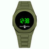 Plastic Electronic Watch Round Dial Simple Style For Men