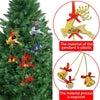 Plastic Elk Pendant Christmas Tree Hanging Ornaments With Bell For Christmas Decorations