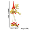 Plastic Elk Pendant Christmas Tree Hanging Ornaments With Bell For Christmas Decorations