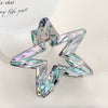 Plastic Geometric Fivepointed Star Baking Paint Hair Grab Clip For Women