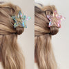Plastic Geometric Fivepointed Star Baking Paint Hair Grab Clip For Women