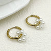 Plastic Geometric Flower Hoop Earrings Electroplated