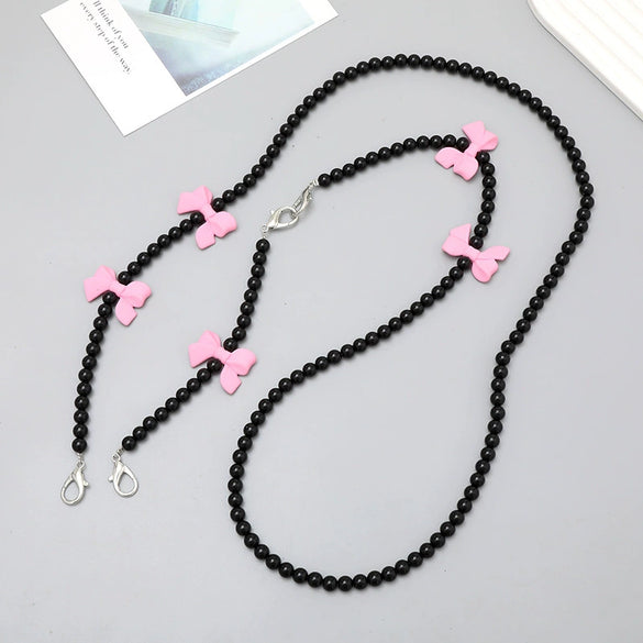 Plastic Girls' Crossbody Bag With Love Heart Water Drop Bell Pattern And Electroplated Chain Pendant Mobile Phone Chain