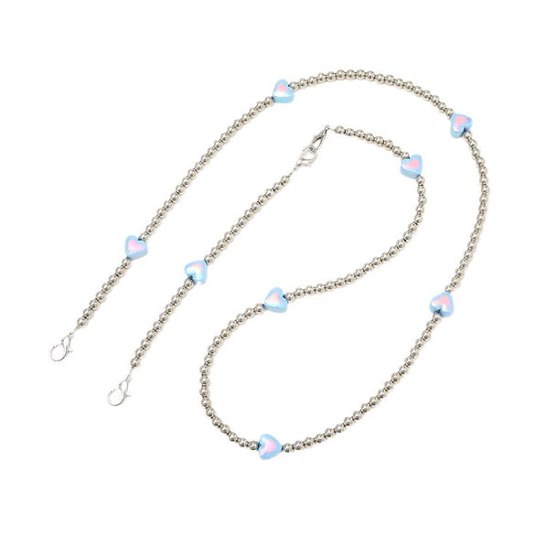 Plastic Girls' Crossbody Bag With Love Heart Water Drop Bell Pattern And Electroplated Chain Pendant Mobile Phone Chain