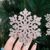 Plastic Gold Powder Christmas Snowflake Pendant Decorations