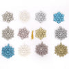 Plastic Gold Powder Christmas Snowflake Pendant Decorations