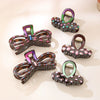 Plastic Hair Grab Clip With Dripping Oil Design Fashion Style For Women