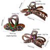 Plastic Hair Grab Clip With Dripping Oil Design Fashion Style For Women