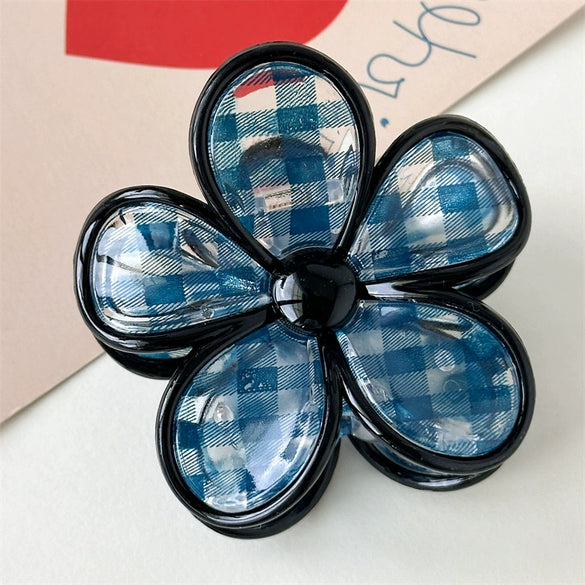 Plastic Handmade Flower Shark Hair Clip For Women Fashion Ol Style Head Accessories