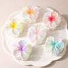 Plastic Heart Flower Hair Grab Clip Electroplated Minimalist Style Women's Headwear