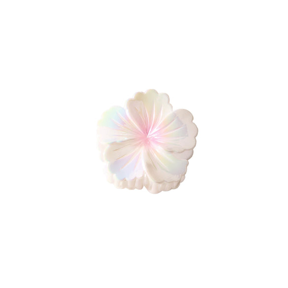 Plastic Heart Flower Hair Grab Clip Electroplated Minimalist Style Women's Headwear
