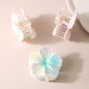 Plastic Heart Flower Hair Grab Clip Electroplated Minimalist Style Women's Headwear