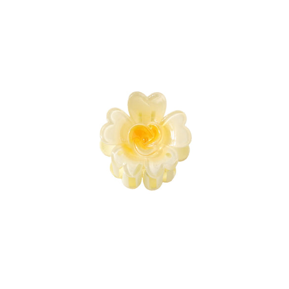 Plastic Heartshaped Petal Small Flower Hair Clips For Girls Painted Design