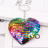 Plastic Heartshaped Sequin Keychain