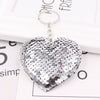 Plastic Heartshaped Sequin Keychain