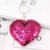 Plastic Heartshaped Sequin Keychain
