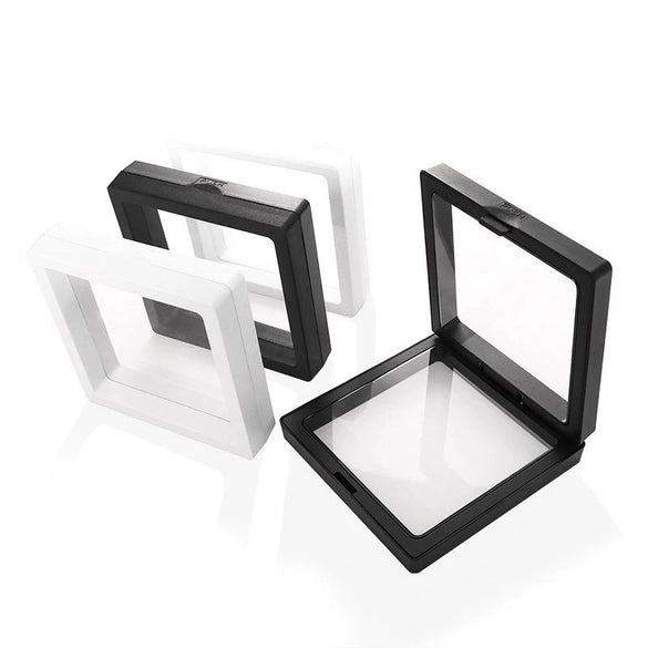 Plastic Jewelry Display And Storage Box For Bracelets With Transparent Elastic Plastic Suspension Packaging