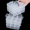 Plastic Jewelry Storage Box Multilayer Removable For Earrings Rings Lego Toys