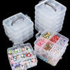 Plastic Jewelry Storage Box Multilayer Removable For Earrings Rings Lego Toys