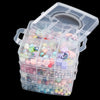 Plastic Jewelry Storage Box Multilayer Removable For Earrings Rings Lego Toys
