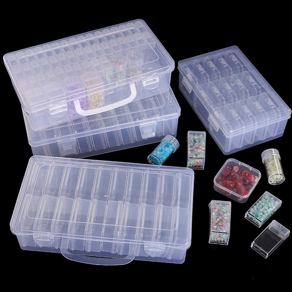 Plastic Jewelry Storage Box Multilayer Removable For Earrings Rings Lego Toys