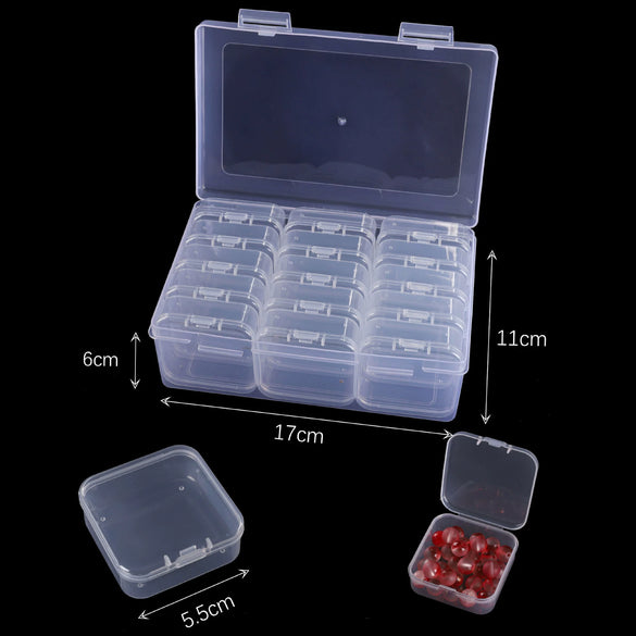 Plastic Jewelry Storage Box Multilayer Removable For Earrings Rings Lego Toys