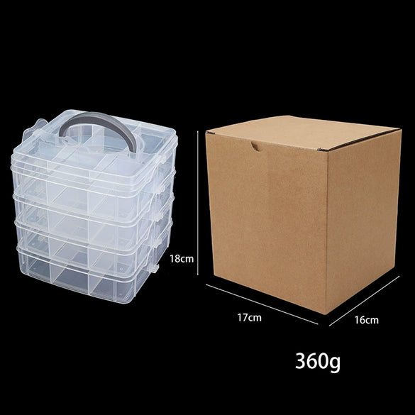 Plastic Jewelry Storage Box Multilayer Removable For Earrings Rings Lego Toys