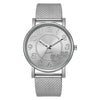 Plastic Mesh Belt Quartz Watch Heartshaped Casual Unisex
