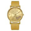 Plastic Mesh Belt Quartz Watch Heartshaped Casual Unisex