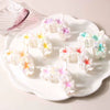 Plastic Petal Plumeria Hair Clip Vintage Floral Claw Clip For Women With Paint Design