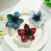 Plastic Plumeria Shape Fresh And Simple Style Spray Painted Hair Accessories Hairpin Shark Clip
