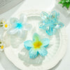 Plastic Plumeria Shape Fresh And Simple Style Spray Painted Hair Accessories Hairpin Shark Clip