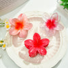 Plastic Plumeria Shape Fresh And Simple Style Spray Painted Hair Accessories Hairpin Shark Clip