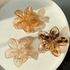 Plastic Plumeria Shape Fresh And Simple Style Spray Painted Hair Accessories Hairpin Shark Clip