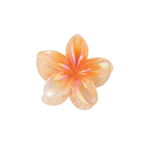 Plastic Plumeria Sweet Flower Baking Paint Hair Shark Clip Women's Hair Accessories