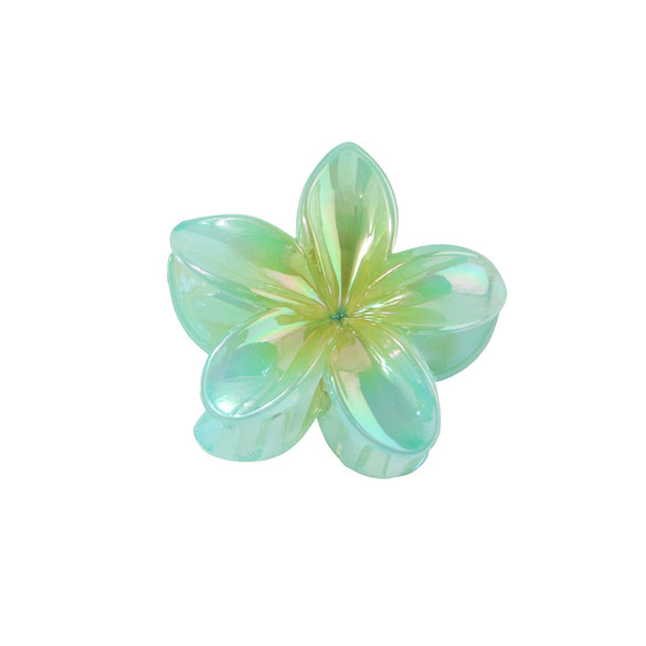 Plastic Plumeria Sweet Flower Baking Paint Hair Shark Clip Women's Hair Accessories