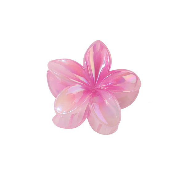 Plastic Plumeria Sweet Flower Baking Paint Hair Shark Clip Women's Hair Accessories