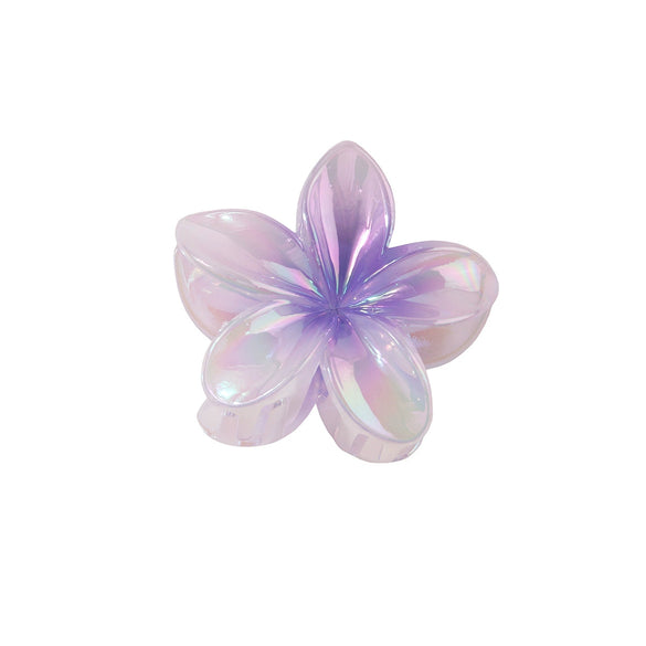 Plastic Plumeria Sweet Flower Baking Paint Hair Shark Clip Women's Hair Accessories