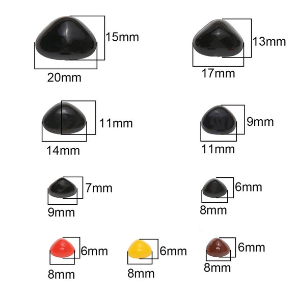 Plastic Resin Acrylic Triangle Cartoon Animal Nose Plush Toy Beads Diy Handmade Doll Jewelry Material
