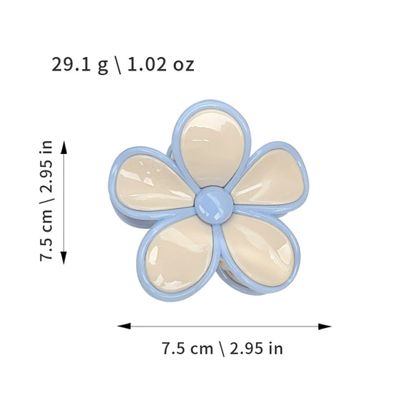 Plastic Resin Baking Paint Flower Stitching Women's Hair Grab Clip Hair Accessories