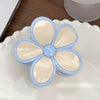 Plastic Resin Baking Paint Flower Stitching Women's Hair Grab Clip Hair Accessories