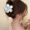 Plastic Resin Baking Paint Flower Stitching Women's Hair Grab Clip Hair Accessories