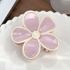 Plastic Resin Baking Paint Flower Stitching Women's Hair Grab Clip Hair Accessories