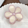 Plastic Resin Baking Paint Flower Stitching Women's Hair Grab Clip Hair Accessories