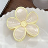Plastic Resin Baking Paint Flower Stitching Women's Hair Grab Clip Hair Accessories