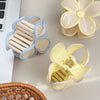 Plastic Resin Baking Paint Flower Stitching Women's Hair Grab Clip Hair Accessories