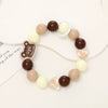 Plastic Resin Candycolored Bracelet Pendant Phone Lanyard With Plant Flowers Pattern And Baking Varnish Treatment