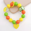 Plastic Resin Candycolored Bracelet Pendant Phone Lanyard With Plant Flowers Pattern And Baking Varnish Treatment