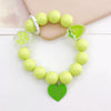 Plastic Resin Candycolored Bracelet Pendant Phone Lanyard With Plant Flowers Pattern And Baking Varnish Treatment